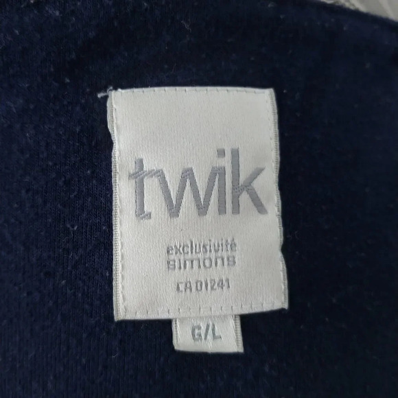 Twik Midi Sleeveless Dress, Stripes, Navy/Tan, L - Picture 5 of 6